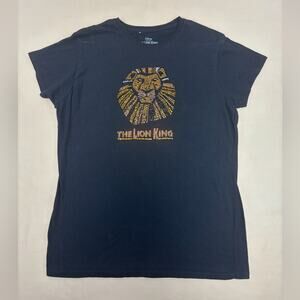 Disney The Lion King Musical Vintage Bedazzled Black Cotton Tee Size XXL